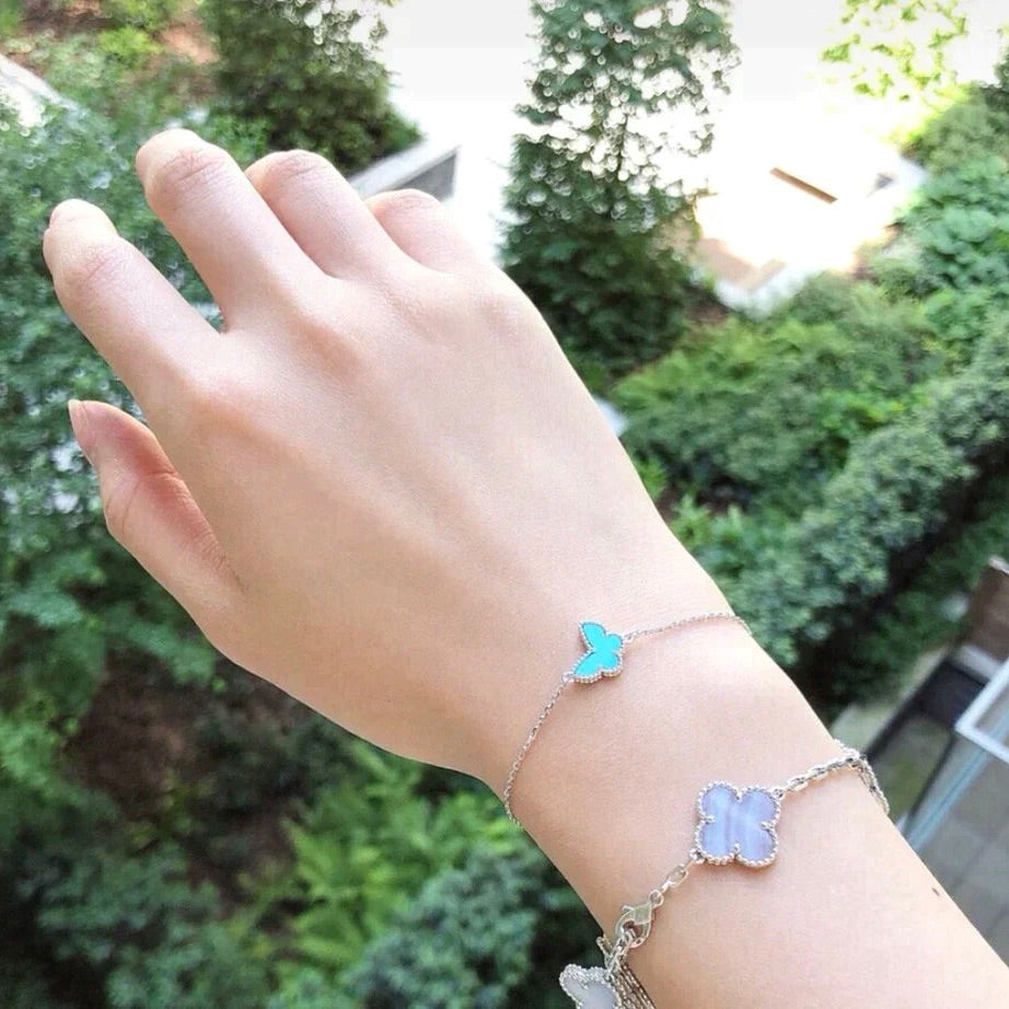 [Star Jewelry]BUTTERFLY TURQUOISE BUTTERFLY BRACELET SILVER