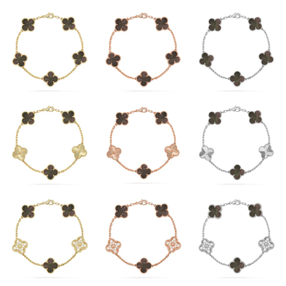 [Star Jewelry] CLOVER 5 MOTIF GRAY MOP BRACELET COLLECTION
