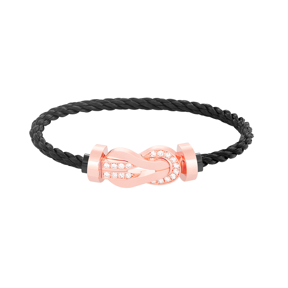 [Star Jewelry]CHANCE LARGE 8 FIGURE BUCKLE HALF DIAMOND BRACELET ROSE GOLD