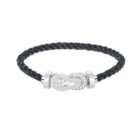 [Star Jewelry]CHANCE LARGE 8 FIGURE BUCKLE HALF DIAMOND BRACELET SILVER