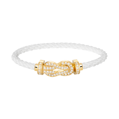 [Star Jewelry]CHANCE LARGE 8 FIGURE BUCKLE FULLDIAMOND BRACELET GOLD