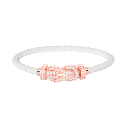 [Star Jewelry]CHANCE LARGE 8 FIGURE BUCKLE FULL DIAMOND BRACELET ROSE GOLD