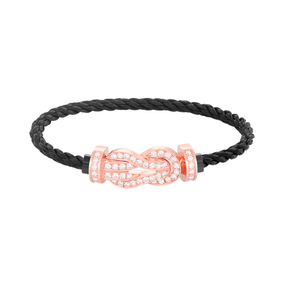[Star Jewelry]CHANCE LARGE 8 FIGURE BUCKLE FULL DIAMOND BRACELET ROSE GOLD