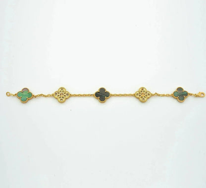 [Star Jewelry] CLOVER 5 MOTIF GRAY MOP BRACELET COLLECTION