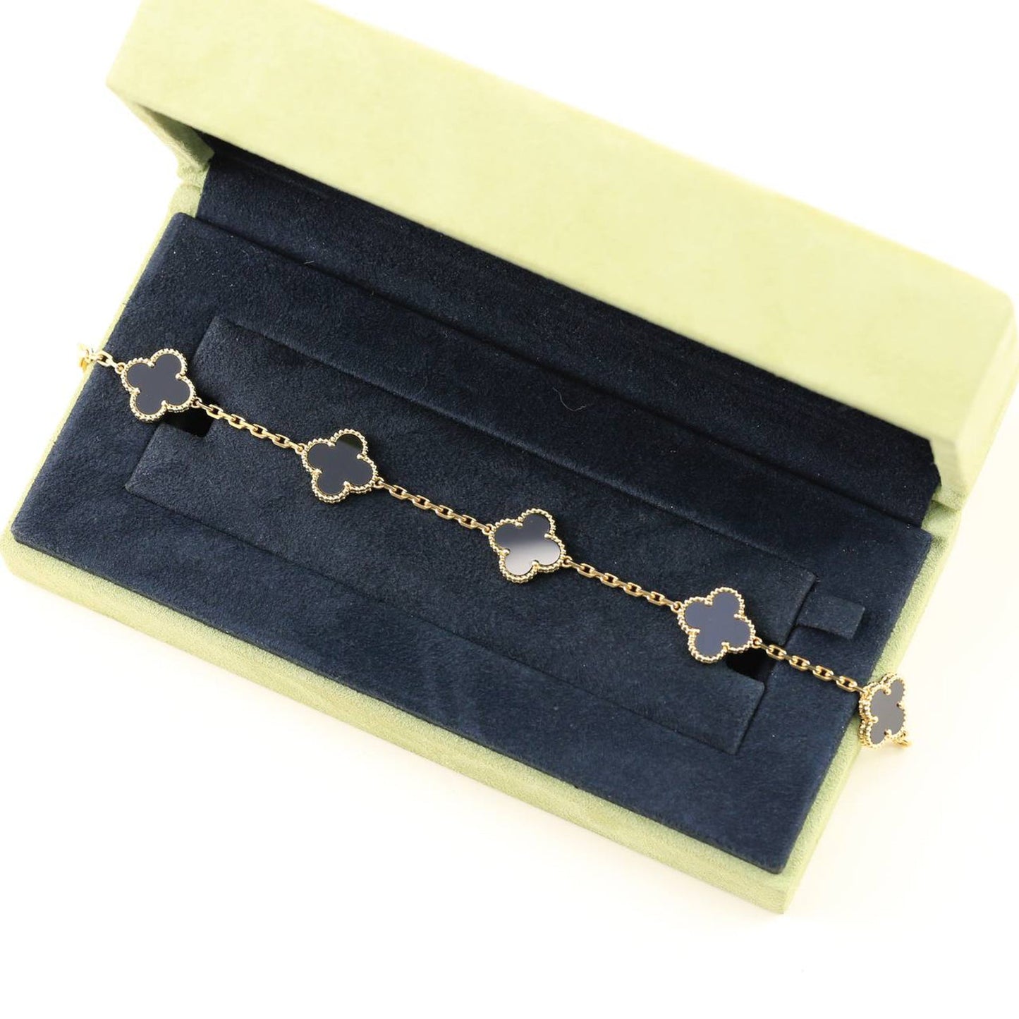 [Star Jewelry] CLOVER 5 MOTIF ONYXS BRACELET COLLECTION