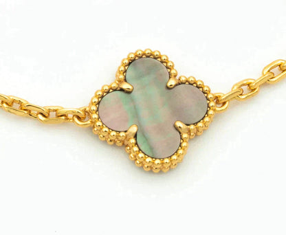 [Star Jewelry] CLOVER 5 MOTIF GRAY MOP BRACELET COLLECTION