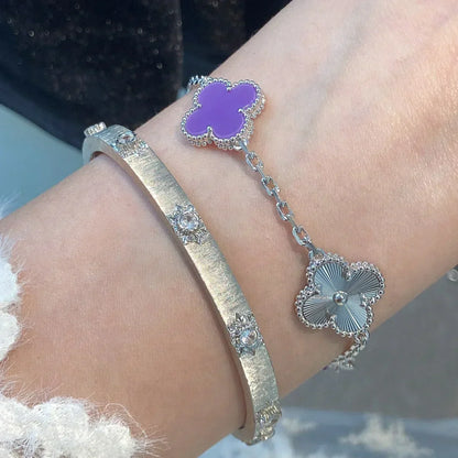 [Star Jewelry] CLOVER 5 MOTIF VIOLET BRACELET COLLECTION