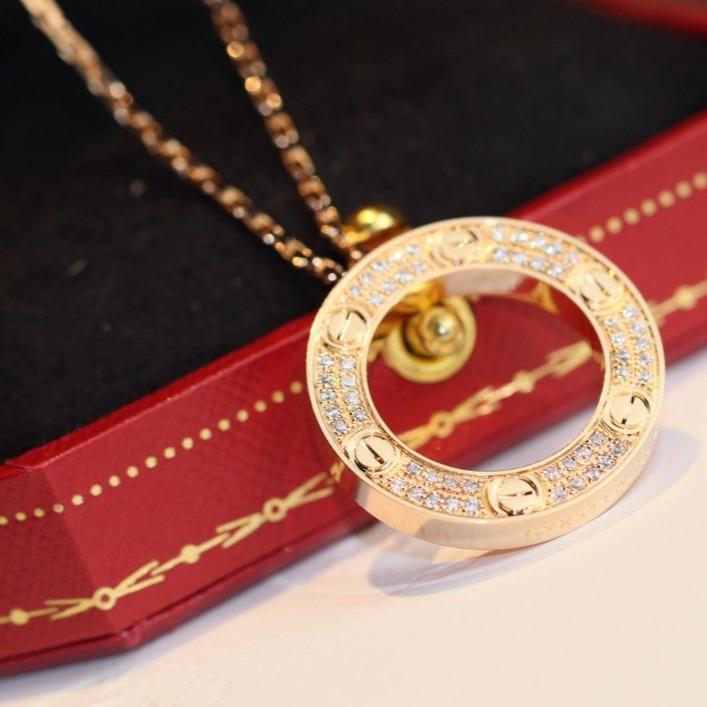 [Star Jewelry]LOVE NECKLACE ADJUSTABLE ROSE GOLD