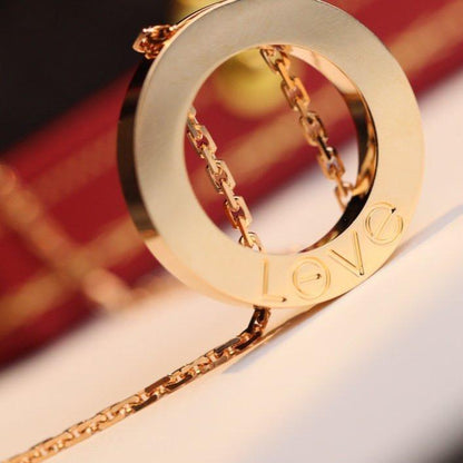 [Star Jewelry]LOVE NECKLACE ADJUSTABLE ROSE GOLD