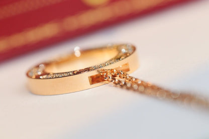 [Star Jewelry]LOVE NECKLACE ADJUSTABLE ROSE GOLD