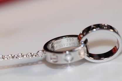 [Star Jewelry]LOVE NECKLACE PINK GOLD AND SILVER