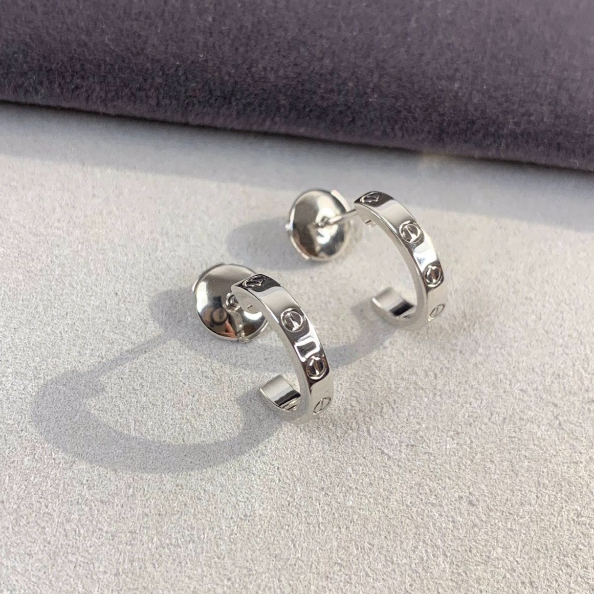 [Star Jewelry]LOVE EARRINGS 2.65MM SILVER