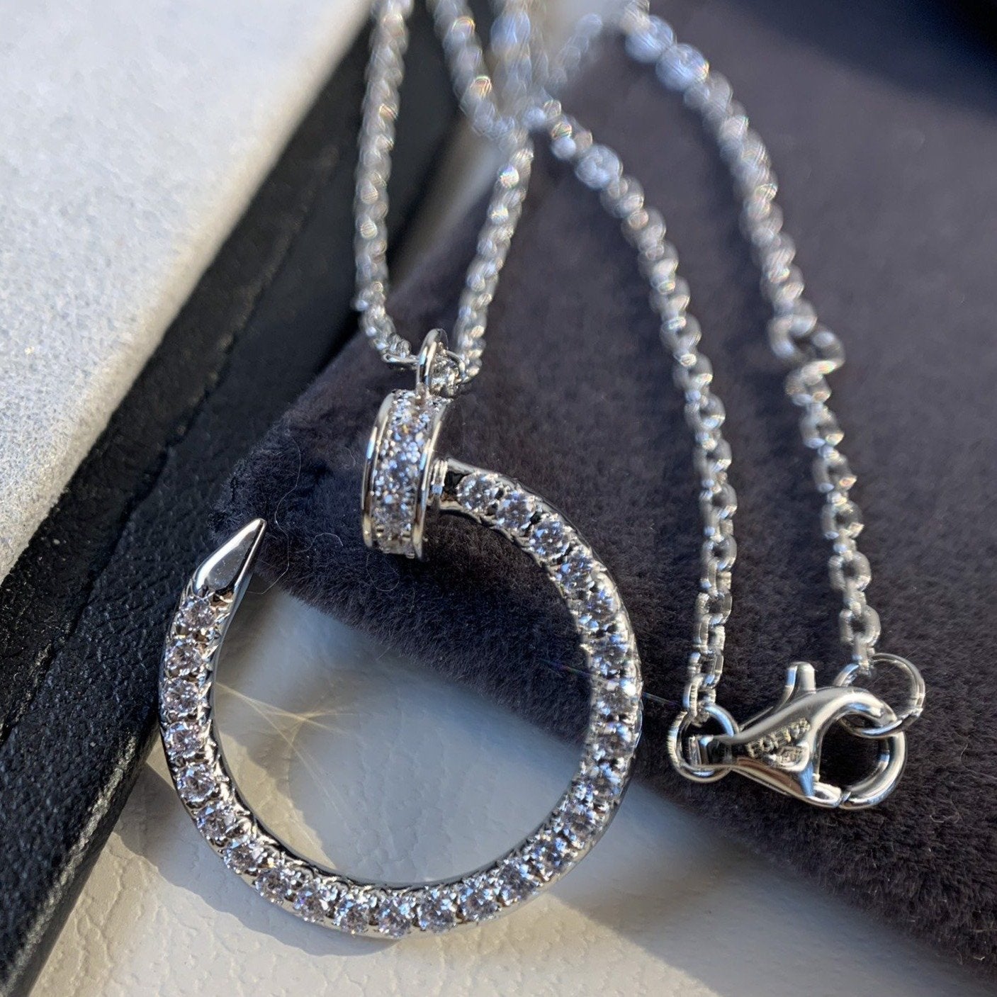 [Star Jewelry]JUSTE NECKLACE SILVER DIAMONDS