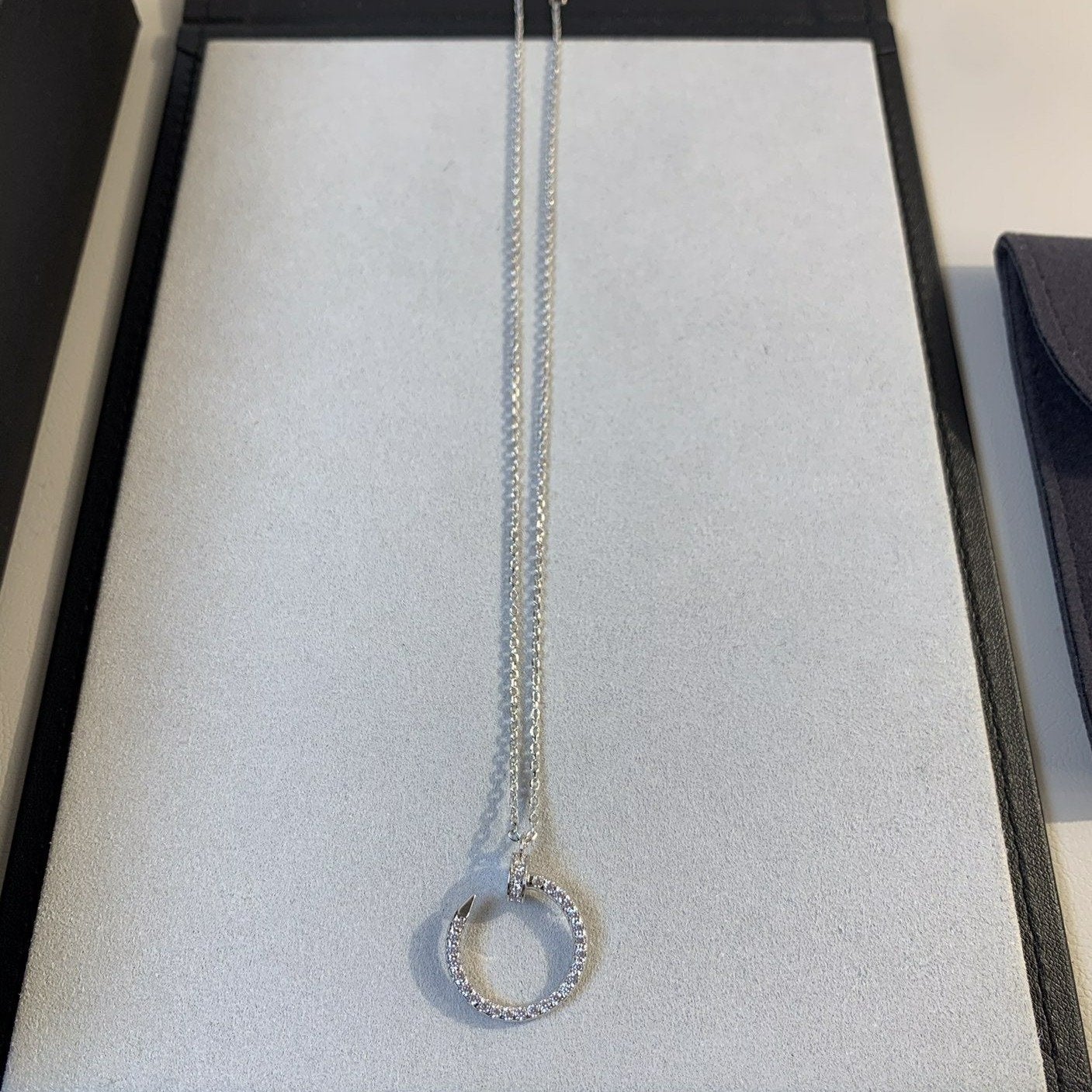 [Star Jewelry]JUSTE NECKLACE SILVER DIAMONDS