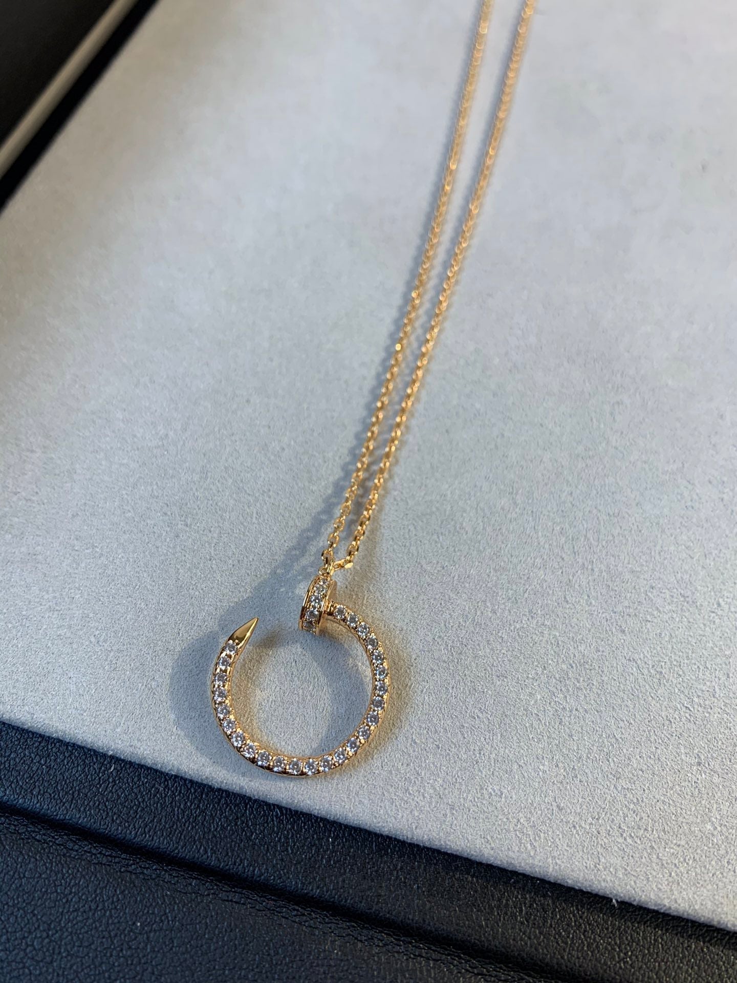 [Star Jewelry]JUSTE NECKLACE PINK GOLD DIAMONDS