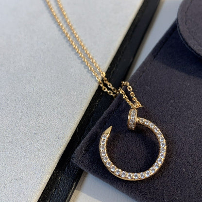 [Star Jewelry]JUSTE NECKLACE PINK GOLD DIAMONDS