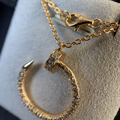 [Star Jewelry]JUSTE NECKLACE PINK GOLD DIAMONDS