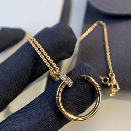 [Star Jewelry]JUSTE NECKLACE PINK GOLD DIAMONDS