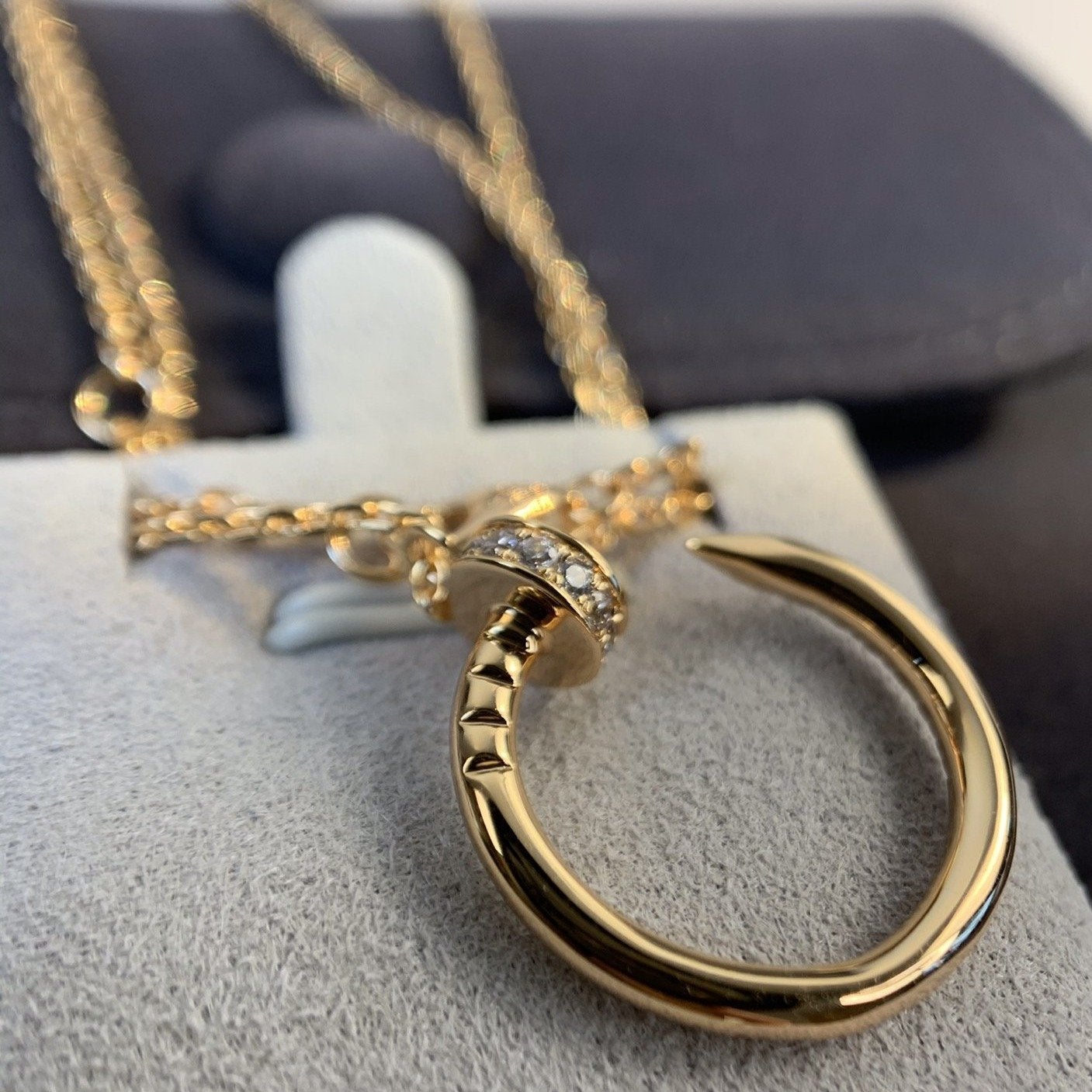 [Star Jewelry]JUSTE NECKLACE PINK GOLD DIAMONDS
