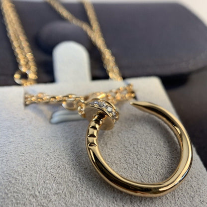 [Star Jewelry]JUSTE NECKLACE PINK GOLD DIAMONDS