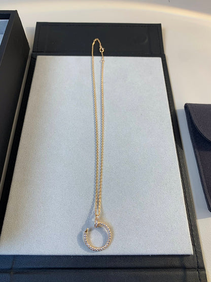 [Star Jewelry]JUSTE NECKLACE PINK GOLD DIAMONDS