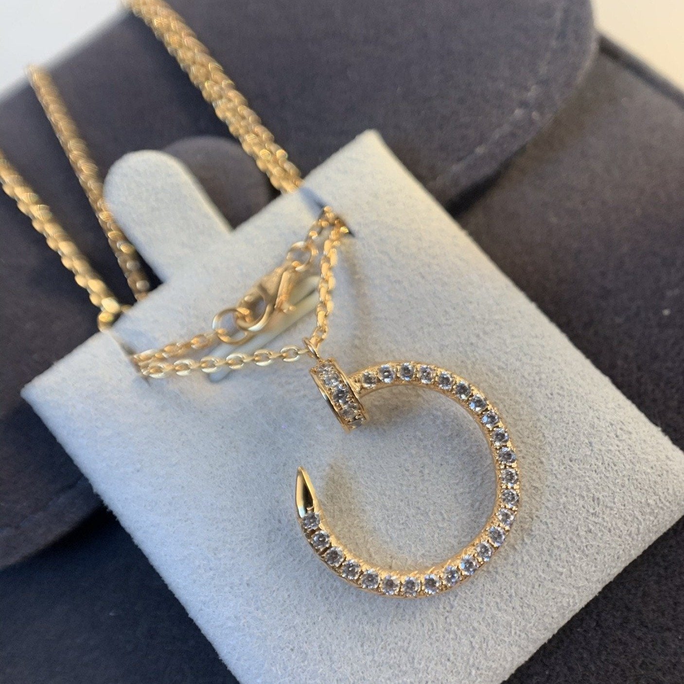 [Star Jewelry]JUSTE NECKLACE PINK GOLD DIAMONDS