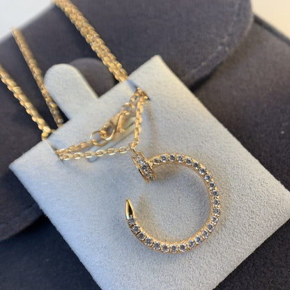 [Star Jewelry]JUSTE NECKLACE PINK GOLD DIAMONDS