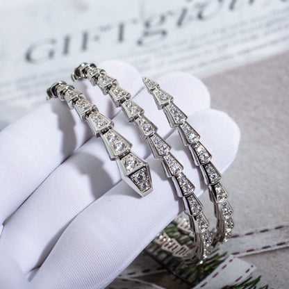 [Star Jewelry]SERPENTI BRACELET SILVER DIAMOND DOUBLE ROW