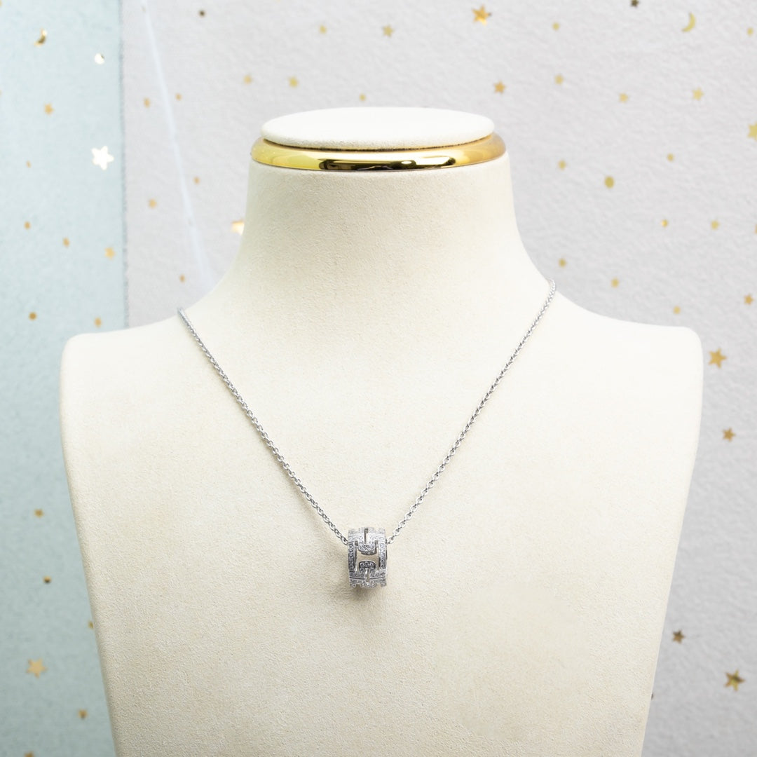 [Star Jewelry]PARENTESI NECKLACE SILVER DIAMOND
