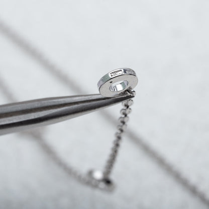 [Star Jewelry]PARENTESI NECKLACE SILVER DIAMOND