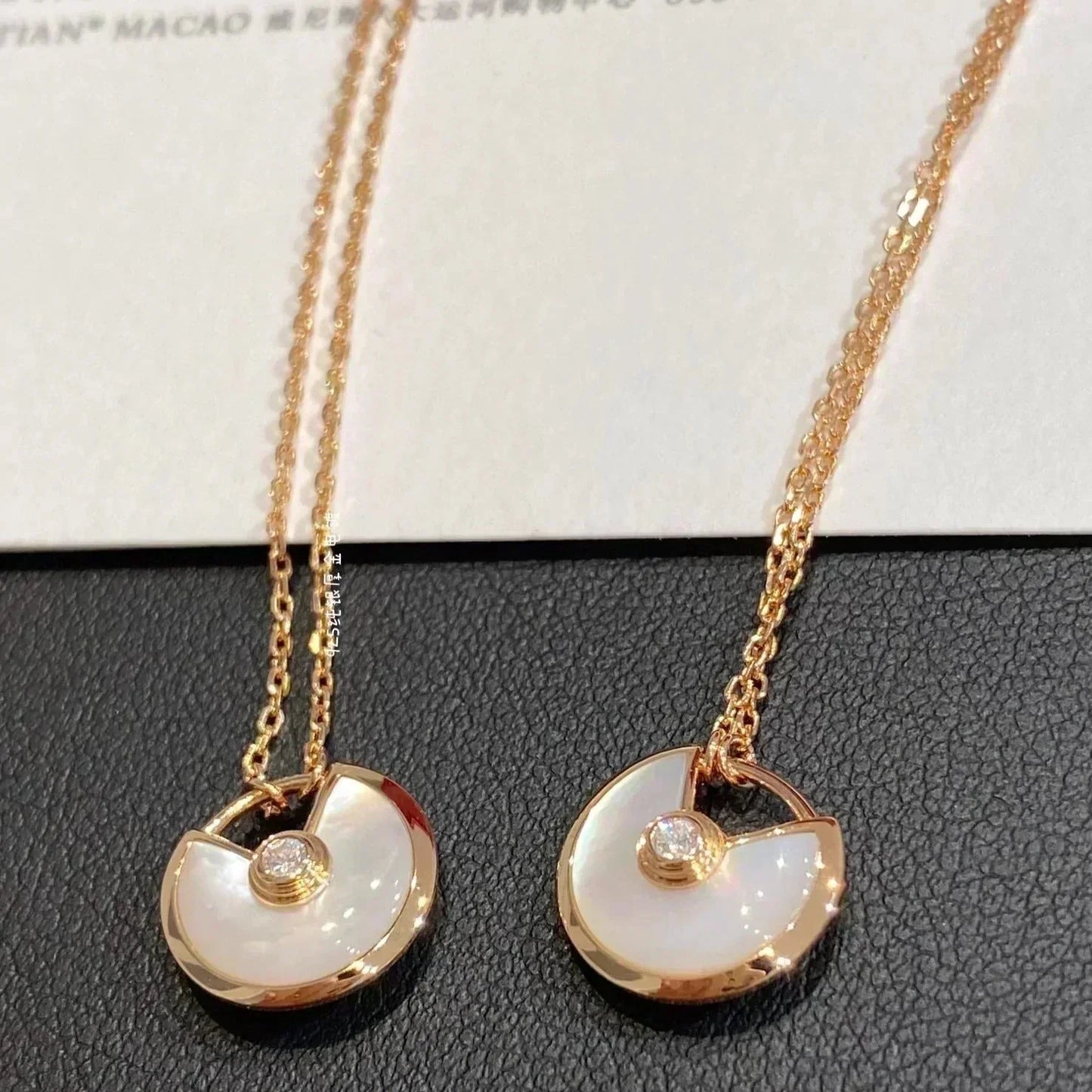 [Star Jewelry]AMULETTE ROSE GOLD MOP NECKLACE