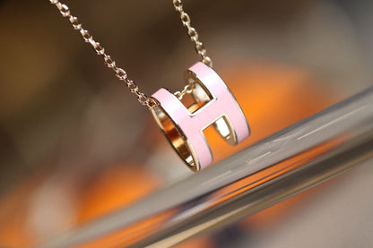 [Star Jewelry]POP H PEDANT PINK GOLD