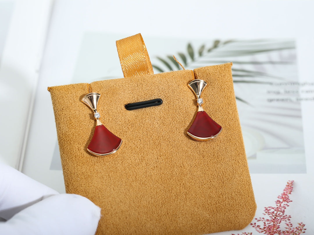 [Star Jewelry]DREAM Carnelian PINK GOLD EARRINGS