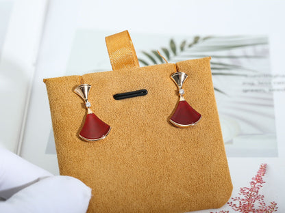 [Star Jewelry]DREAM Carnelian PINK GOLD EARRINGS