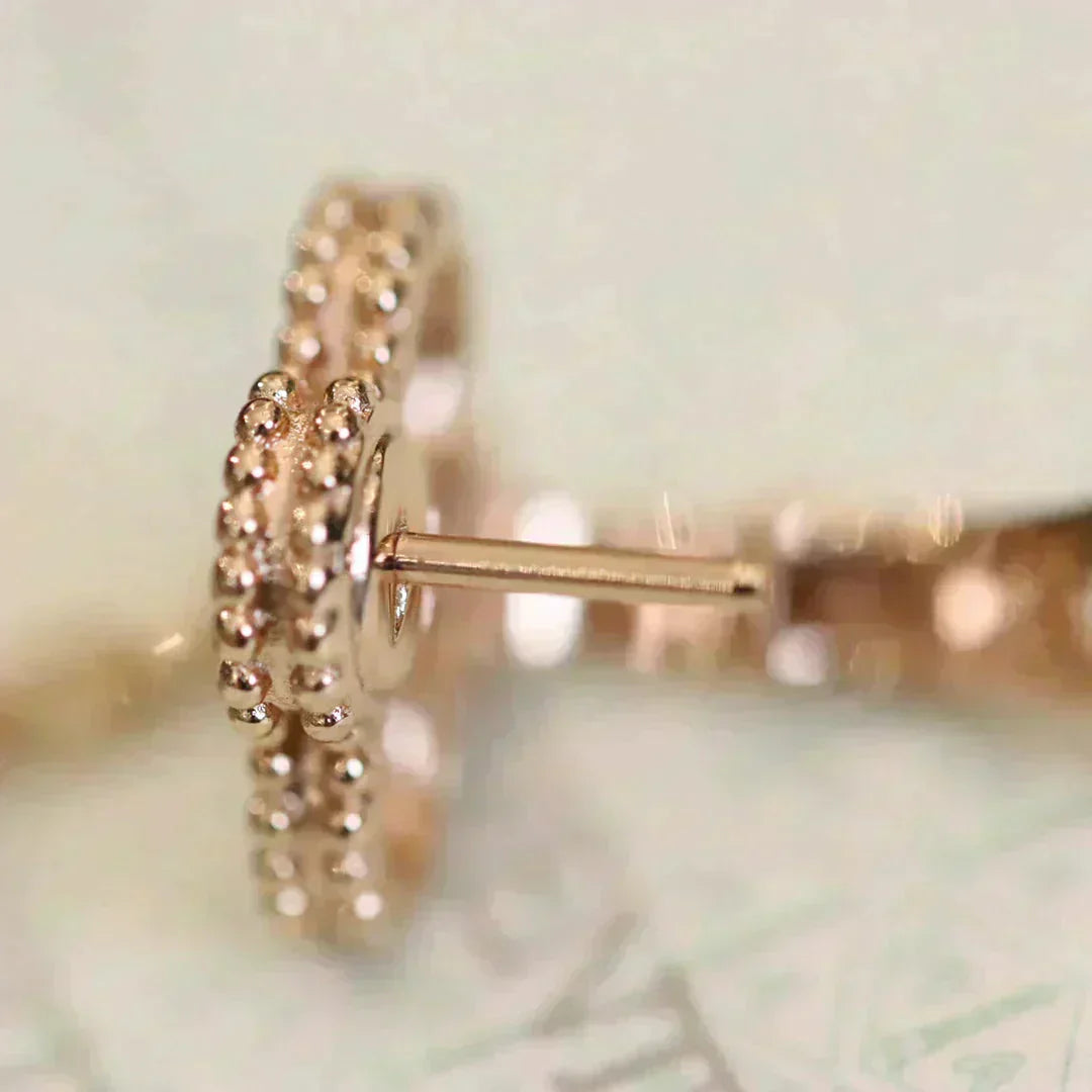 [Star Jewelry]CLOVER MEDIUM 1 MOTIFS FUll DIAMOND EARRINGS