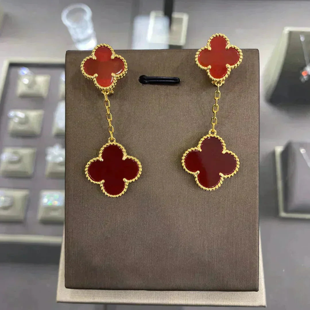 [Star Jewelry]CLOVER 2 MOTIFS  EARRINGS (MULTIPLE CHOICESC