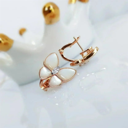 [Star Jewelry]BUTTERFLY MOP DIAMOND EARRINGS