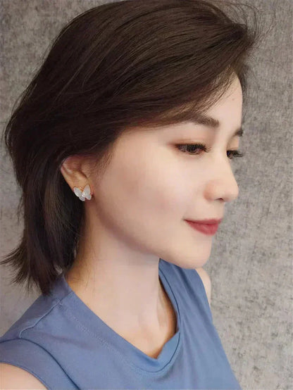 [Star Jewelry]BUTTERFLY MOP DIAMOND EARRINGS