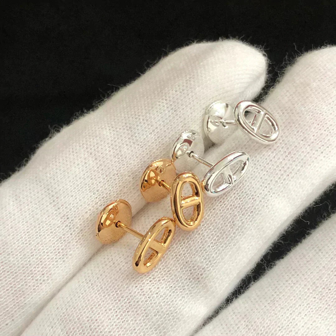 [Star Jewelry]CHAINE SMALL EARRINGS GOLD AND SILVER