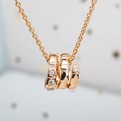 [Star Jewelry]SERPENTI PINK GOLD NECKLACE DIAMOND