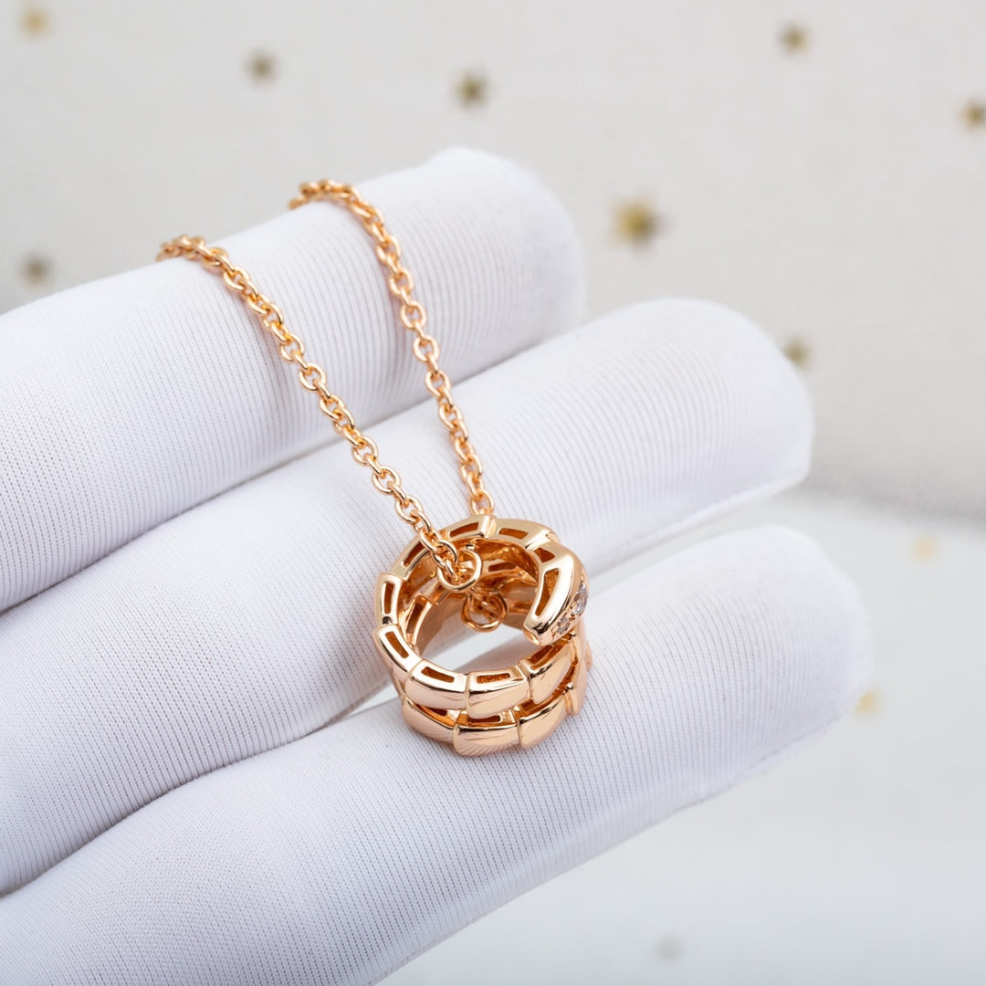 [Star Jewelry]SERPENTI PINK GOLD NECKLACE DIAMOND