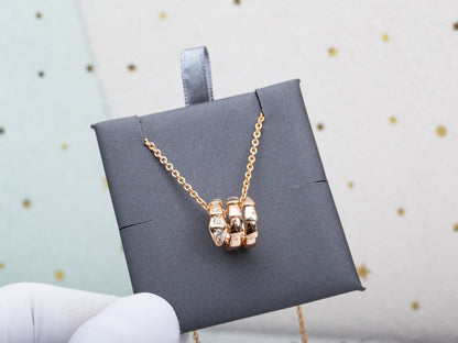 [Star Jewelry]SERPENTI PINK GOLD NECKLACE DIAMOND