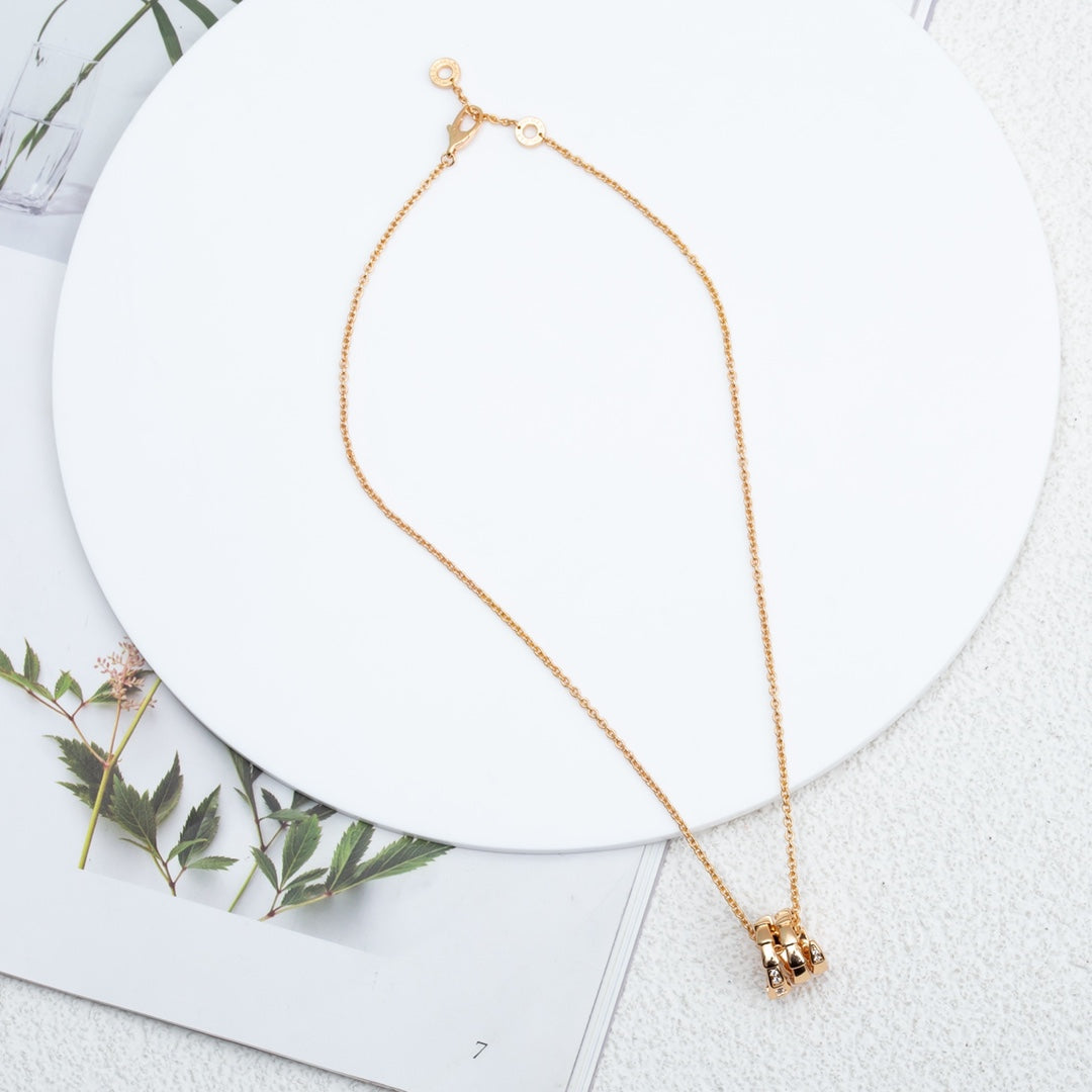 [Star Jewelry]SERPENTI PINK GOLD NECKLACE DIAMOND