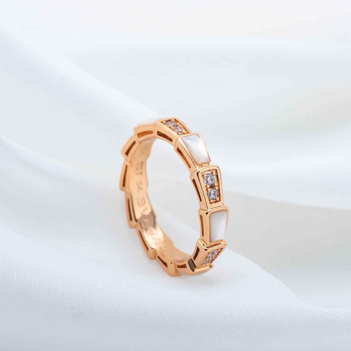 [Star Jewelry]SERPENTI RING PINK GOLD DIAMOND MOP 3MM
