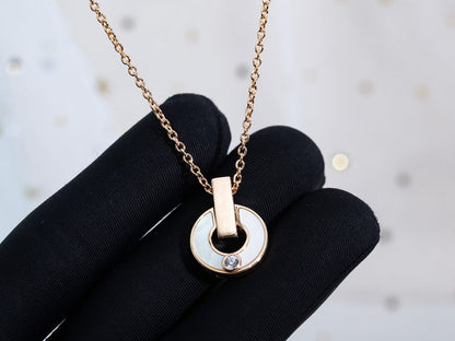 [Star Jewelry]GARI NECKLACE PINK GOLD MOP