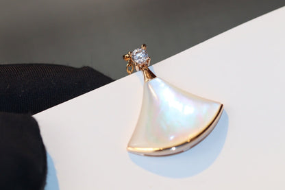 [Star Jewelry]DREAM NECKLACE WHITE MOP PINK GOLD 1 DIAMOND