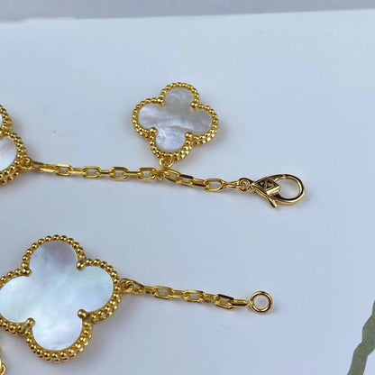 [Star Jewelry]MAGIC CLOVER MOP GOLD BRACELET 5 MOTIFS