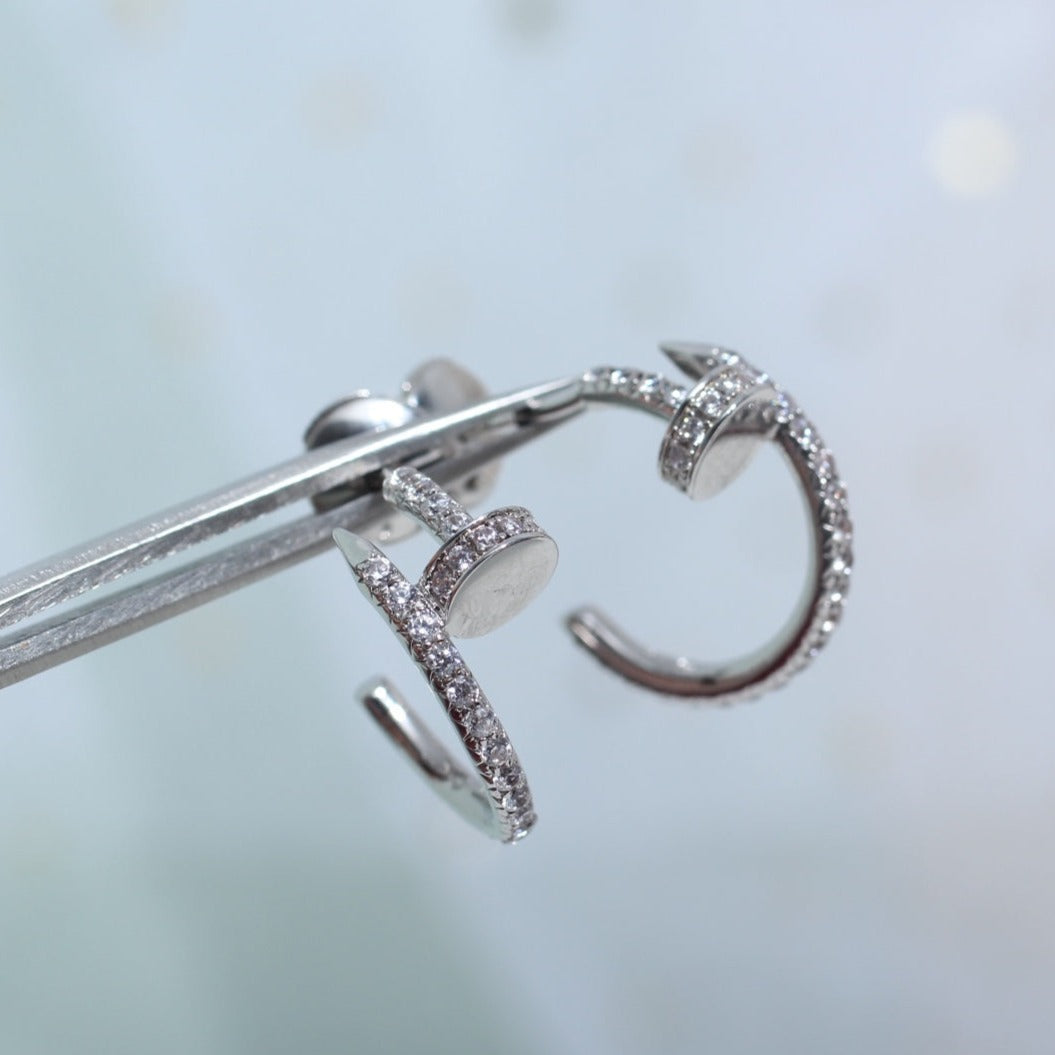 [Star Jewelry]JUSTE EARRINGS 12.75MM SILVER DIAMOND