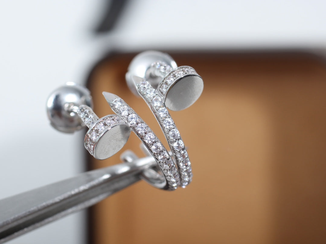 [Star Jewelry]JUSTE EARRINGS 12.75MM SILVER DIAMOND