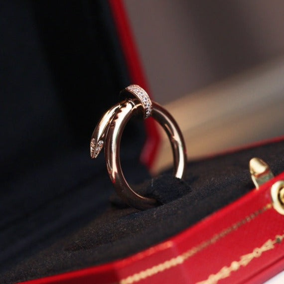 [Star Jewelry]JUSTE RING 2.65MM PINK GOLD DIAMOND